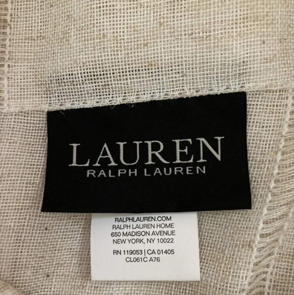2 LAUREN Neutral Woven Linen Blend Back Tab Pocket Panel 54